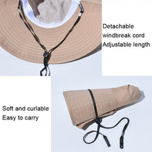 Load image into Gallery viewer, 8112 Ladies Sunshade Large Brim Ponytail Bucket Hat