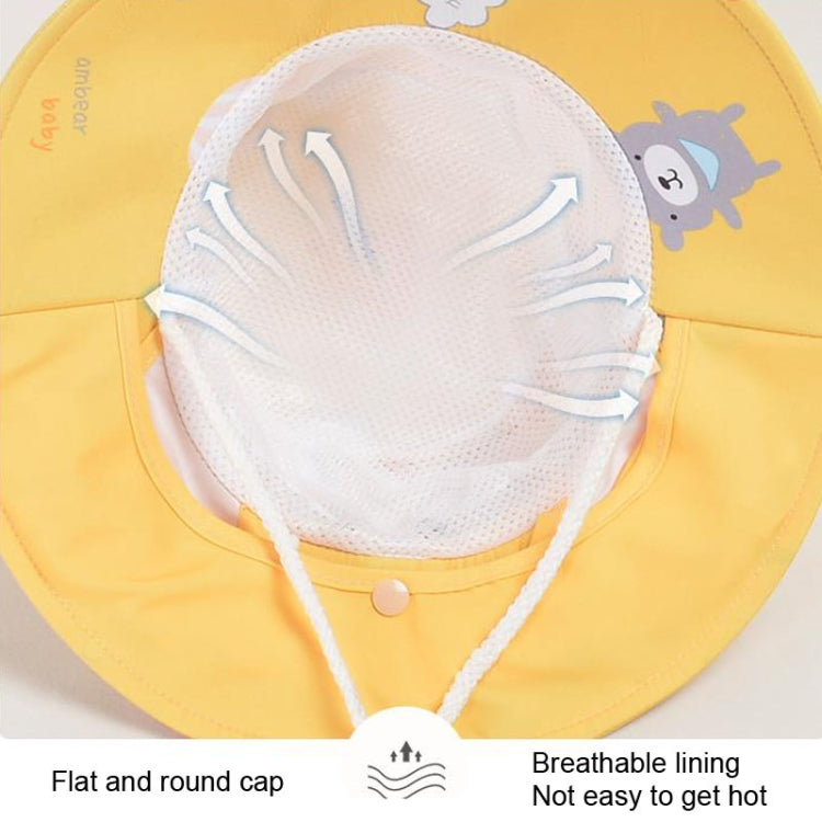 1015 Summer Children Sun Hat Outdoor Sun Protection Bucket Hat With Shawl