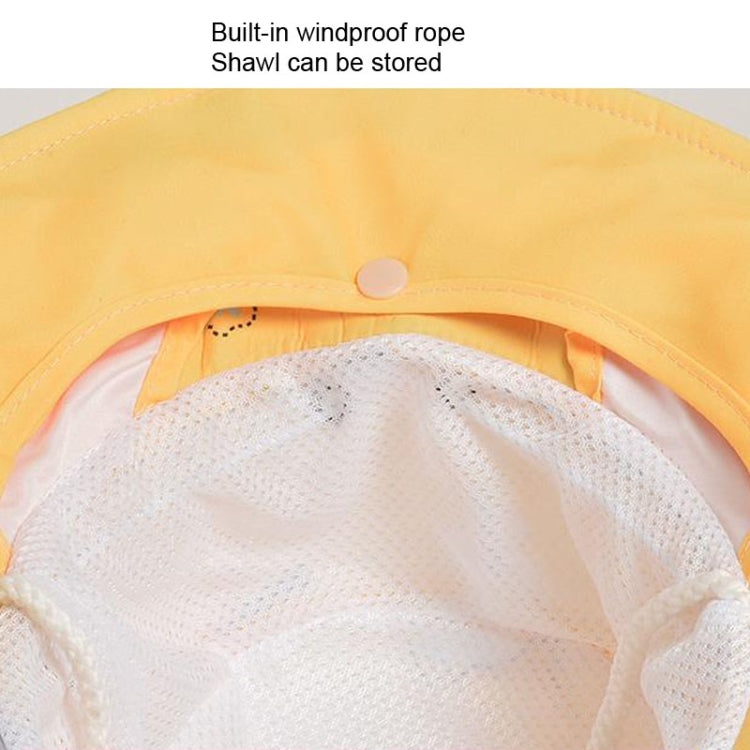 1015 Summer Children Sun Hat Outdoor Sun Protection Bucket Hat With Shawl