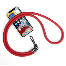 Load image into Gallery viewer, Mobile Phone Mountaineering Rope Lanyard  Can Be Hung Neck Or Crossbody, Black, Orange, Sky Blue, Red, Gem Blue, Violet, Brick Orange