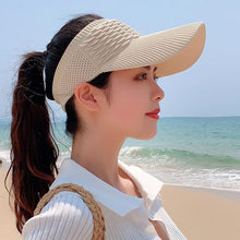 Load image into Gallery viewer, 8010 Lady Empty Top Outdoor Sports Peaked Cap Students Sun Hat, 8010 Beige, 8010 Khaki, 8010 Black, 8010 White, 8010 Grey, 8010 Pink