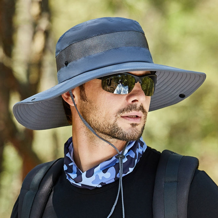 9090 Men Outdoor Fishing Climbing Mountain Large Brim Fisherman Hat, 9090 Army Green, 9090 Khaki, 9090 Black, 9090 Grey, 9090 Navy