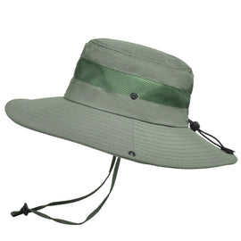 9090 Men Outdoor Fishing Climbing Mountain Large Brim Fisherman Hat