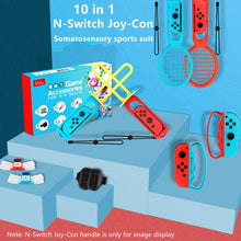 Load image into Gallery viewer, IPLAY HBS-447 10 In 1 Grip + Wrist Strap + Strap + Lightsaber + Racket Sports Set For Nintendo Switch, IPLAY 10 In 1