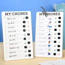 Load image into Gallery viewer, Wall Hanging Checklist Memo Boards Adjustable Checklist Board,Style: Blank Paper Card, My Chores, Without Logo, Blank Paper Card