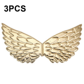 3 PCS Children Prom Dress Up Wings Elf Colorful Wings Party Costume Props, 3 PCS Gold, 3 PCS Black, 3 PCS Red, 3 PCS Silver, 3 PCS White, 3 PCS Deep Purple, 3 PCS Fantasy Rainbow, 3 PCS Fantasy White, 3 PCS Light Rainbow, 3 PCS Deep Rainbow