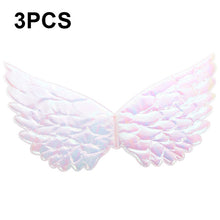 Load image into Gallery viewer, 3 PCS Children Prom Dress Up Wings Elf Colorful Wings Party Costume Props, 3 PCS Fantasy Rainbow, 3 PCS Fantasy White, 3 PCS Light Rainbow, 3 PCS Deep Rainbow, 3 PCS Gold, 3 PCS Black, 3 PCS Red, 3 PCS Silver, 3 PCS White, 3 PCS Deep Purple