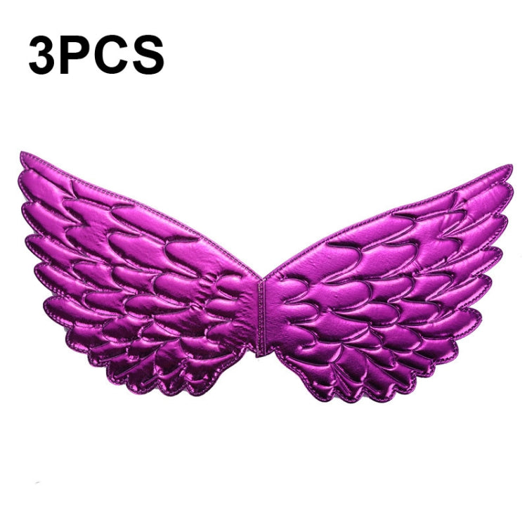 3 PCS Children Prom Dress Up Wings Elf Colorful Wings Party Costume Props, 3 PCS Fantasy Rainbow, 3 PCS Fantasy White, 3 PCS Light Rainbow, 3 PCS Deep Rainbow, 3 PCS Gold, 3 PCS Black, 3 PCS Red, 3 PCS Silver, 3 PCS White, 3 PCS Deep Purple