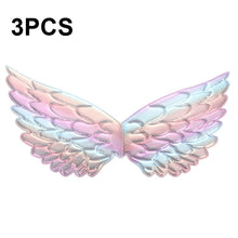 Load image into Gallery viewer, 3 PCS Children Prom Dress Up Wings Elf Colorful Wings Party Costume Props, 3 PCS Fantasy Rainbow, 3 PCS Fantasy White, 3 PCS Light Rainbow, 3 PCS Deep Rainbow, 3 PCS Gold, 3 PCS Black, 3 PCS Red, 3 PCS Silver, 3 PCS White, 3 PCS Deep Purple