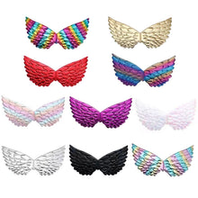 Load image into Gallery viewer, 3 PCS Children Prom Dress Up Wings Elf Colorful Wings Party Costume Props, 3 PCS Fantasy Rainbow, 3 PCS Fantasy White, 3 PCS Light Rainbow, 3 PCS Deep Rainbow, 3 PCS Gold, 3 PCS Black, 3 PCS Red, 3 PCS Silver, 3 PCS White, 3 PCS Deep Purple
