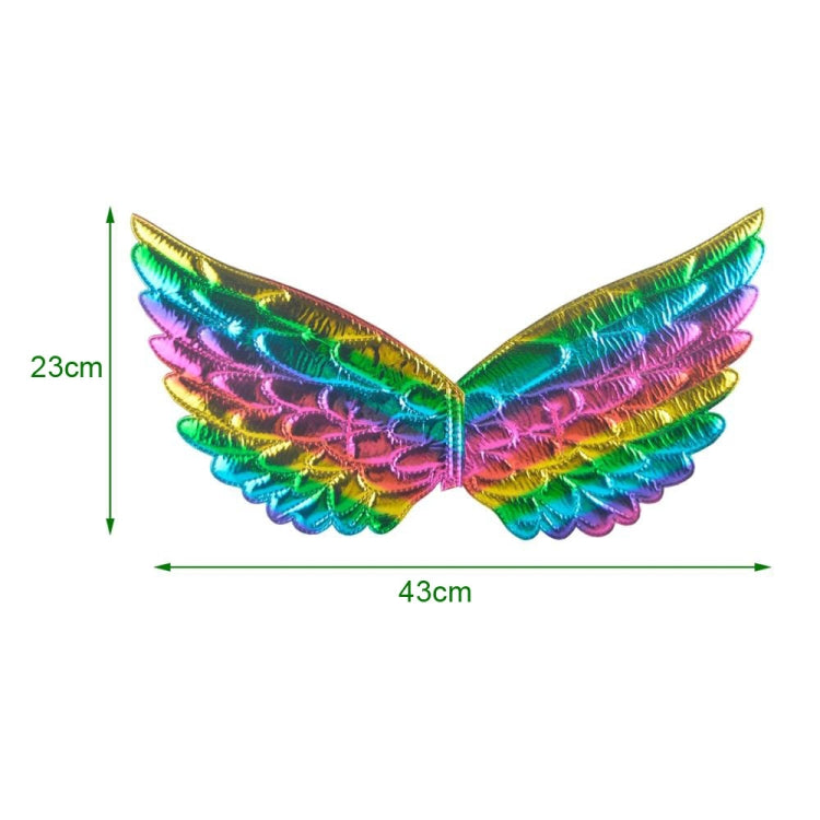 3 PCS Children Prom Dress Up Wings Elf Colorful Wings Party Costume Props, 3 PCS Fantasy Rainbow, 3 PCS Fantasy White, 3 PCS Light Rainbow, 3 PCS Deep Rainbow, 3 PCS Gold, 3 PCS Black, 3 PCS Red, 3 PCS Silver, 3 PCS White, 3 PCS Deep Purple