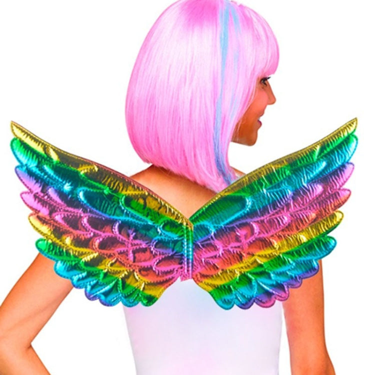3 PCS Children Prom Dress Up Wings Elf Colorful Wings Party Costume Props, 3 PCS Fantasy Rainbow, 3 PCS Fantasy White, 3 PCS Light Rainbow, 3 PCS Deep Rainbow, 3 PCS Gold, 3 PCS Black, 3 PCS Red, 3 PCS Silver, 3 PCS White, 3 PCS Deep Purple