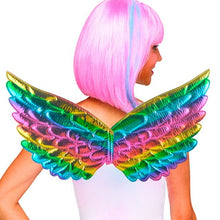Load image into Gallery viewer, 3 PCS Children Prom Dress Up Wings Elf Colorful Wings Party Costume Props, 3 PCS Fantasy Rainbow, 3 PCS Fantasy White, 3 PCS Light Rainbow, 3 PCS Deep Rainbow, 3 PCS Gold, 3 PCS Black, 3 PCS Red, 3 PCS Silver, 3 PCS White, 3 PCS Deep Purple