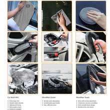 Load image into Gallery viewer, Car Waterproof Gloves Tire Gap Cleaning Brush Car Wash Set, 9pcs / set Car Wash Set