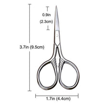 Load image into Gallery viewer, 2 PCS Beard Scissors Cosmetic Small Scissors Makeup Small Tools, 2 PCS Pointed Head, 2 PCS Round Head