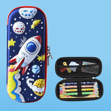 Load image into Gallery viewer, Uime EVA 3D Multi-compartment Pencil Case Stationery Box Children School Supplies, Astronaut, Rocket, Purple Pony, Rabbit, Elf Unicorn, Green Dinosaur, Red Dinosaur, Rainbow Unicorn, Big Head Unicorn, Kitten, Little Fox, Mermaid, Blue Whale, Blue Dinos...