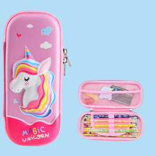 Load image into Gallery viewer, Uime EVA 3D Multi-compartment Pencil Case Stationery Box Children School Supplies, Astronaut, Rocket, Purple Pony, Rabbit, Elf Unicorn, Green Dinosaur, Red Dinosaur, Rainbow Unicorn, Big Head Unicorn, Kitten, Little Fox, Mermaid, Blue Whale, Blue Dinos...