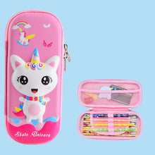 Load image into Gallery viewer, Uime EVA 3D Multi-compartment Pencil Case Stationery Box Children School Supplies, Astronaut, Rocket, Purple Pony, Rabbit, Elf Unicorn, Green Dinosaur, Red Dinosaur, Rainbow Unicorn, Big Head Unicorn, Kitten, Little Fox, Mermaid, Blue Whale, Blue Dinos...