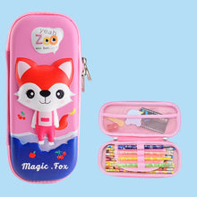Load image into Gallery viewer, Uime EVA 3D Multi-compartment Pencil Case Stationery Box Children School Supplies, Astronaut, Rocket, Purple Pony, Rabbit, Elf Unicorn, Green Dinosaur, Red Dinosaur, Rainbow Unicorn, Big Head Unicorn, Kitten, Little Fox, Mermaid, Blue Whale, Blue Dinos...