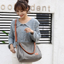 Load image into Gallery viewer, T-1983 Ladies Large Capacity Canvas Shoulder Bag, Khaki, Black, Grey, Brown, Purple Coffee