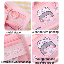 Load image into Gallery viewer, Cartoon Pencil Bag Large-capacity Primary School Stationery Bag With Handle, Light Pink, Deep Pink, Astronaut
