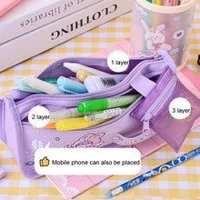 Load image into Gallery viewer, Cartoon Pencil Bag Large-capacity Primary School Stationery Bag With Handle, Light Pink, Deep Pink, Astronaut