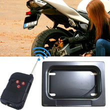 Load image into Gallery viewer, US Motorcycle License Plate Cover Frame Roller Blind License Plate Bracket, Roller Blind License Plate Bracket