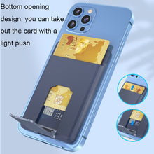 Load image into Gallery viewer, CY133H Silicone Magnetic Phone Holder with Card Holder Function, Magnetic(Black), Magnetic(Dark Blue), Magnetic(Light Blue), Magnetic(Green)