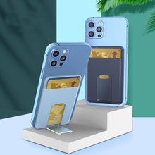Load image into Gallery viewer, CY133H Silicone Magnetic Phone Holder with Card Holder Function, Magnetic(Black), Magnetic(Dark Blue), Magnetic(Light Blue), Magnetic(Green)