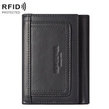 Load image into Gallery viewer, HUMERPAUL BP992 RFID Anti-Magnetic Multi-Card Position Zipper Coin Purse Leather Men Wallet, BP992 Brown, BP992 Black, BP992 Dark Brown