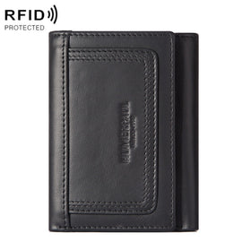 HUMERPAUL BP992 RFID Anti-Magnetic Multi-Card Position Zipper Coin Purse Leather Men Wallet, BP992 Brown, BP992 Black, BP992 Dark Brown