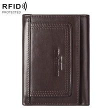 Load image into Gallery viewer, HUMERPAUL BP992 RFID Anti-Magnetic Multi-Card Position Zipper Coin Purse Leather Men Wallet, BP992 Brown, BP992 Black, BP992 Dark Brown