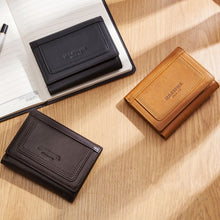 Load image into Gallery viewer, HUMERPAUL BP992 RFID Anti-Magnetic Multi-Card Position Zipper Coin Purse Leather Men Wallet, BP992 Brown, BP992 Black, BP992 Dark Brown