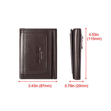 Load image into Gallery viewer, HUMERPAUL BP992 RFID Anti-Magnetic Multi-Card Position Zipper Coin Purse Leather Men Wallet, BP992 Brown, BP992 Black, BP992 Dark Brown