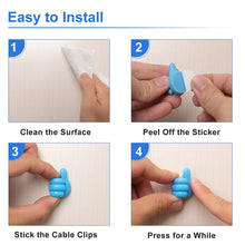 Load image into Gallery viewer, 10 PCS Non-punching And Non-marking Adhesive Thumb Hook Cable Organizer, Blue, Yellow, White, Green, Pink, Orange