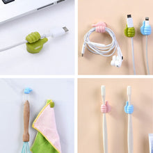 Load image into Gallery viewer, 10 PCS Non-punching And Non-marking Adhesive Thumb Hook Cable Organizer, Blue, Yellow, White, Green, Pink, Orange