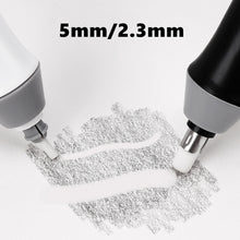 Load image into Gallery viewer, Tenwin 8302 Adjustable Electric Eraser With Rubber Refills For Sketch Drawing Erasing, Black, White, Grey