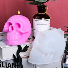 Load image into Gallery viewer, D804 Epoxy Mould Skull Candle Silicone Mould, D804