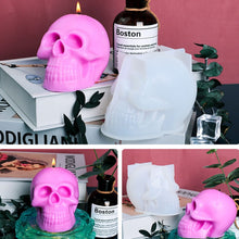 Load image into Gallery viewer, D804 Epoxy Mould Skull Candle Silicone Mould, D804