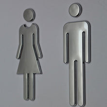 Load image into Gallery viewer, 2 PCS 20cm 3D DIY Man &amp; Woman Toilet Sticker WC Door Sign Decals Toilet Signs