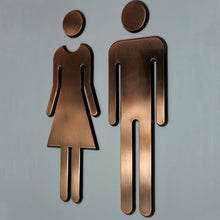 Load image into Gallery viewer, 2 PCS 20cm 3D DIY Man &amp; Woman Toilet Sticker WC Door Sign Decals Toilet Signs