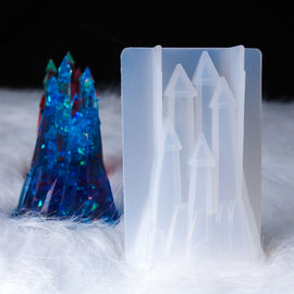 D581 DIY Crystal Drops 3D Castle Silicone Mold, D581
