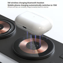 Load image into Gallery viewer, T01 15W 3 in 1 Wireless Charger Foldable Clear Glass Portable Fast Charger