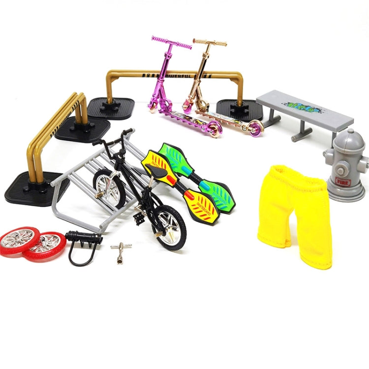 Mini Finger Bike Bicycle Finger Skateboards Skate Ramp Parts Set