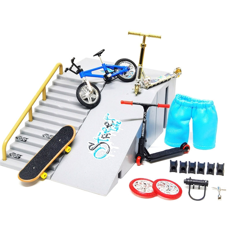 Mini Finger Bike Bicycle Finger Skateboards Skate Ramp Parts Set