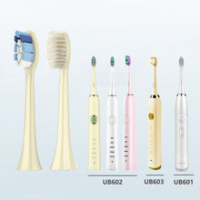 Load image into Gallery viewer, 2 PCS Electric Toothbrush Head for Ulike UB602 UB603 UB601,Style:, Bright White  Green, Bright White Type White, Soft -sensitive Avocado Green, Soft -sensitive White, Basic Clean White, Basic Cleaning Pink