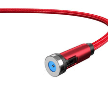 Load image into Gallery viewer, CC56 Dust Plug Rotating Magnetic Wire, Cbale Length: 1m, Style:, 1m Android Head, 1m Type-C / USB-C Head, 1m 8Pin Head, 1m Line+Three Heads, 1m Line, 1m Micro USB, 1m Type-C / USB-C, 1m + 8Pin + Type-C/USB-C + Micro USB