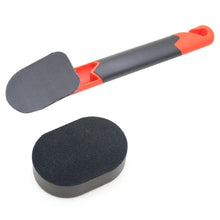 Load image into Gallery viewer, Handle + Sponge Long Handle Car Tire Varnishing Brush Tire Waxing Brush Sponge, 10PCS Sponge, Handle + Sponge