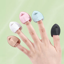 Load image into Gallery viewer, 2 Sets/20pcs Packaging Random Color Delivery Mini Leather Wet and Dry Makeup Finger Puff, 20 PCS Blue, 20 PCS White, 20 PCS Dark Skin-color, 20 PCS Pink Purple, 20 PCS Black, 2 Sets/20pcs Mixed-colors