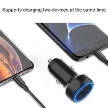 Load image into Gallery viewer, IBD352 Aluminum Alloy Dual Interface Car Charger, Spec:, PD30W+PD30W, Double QC3.0 36W, QC3.0 18W+PD 3.0 20W, Qc3.0 18W+PD 3.0 30W, QC3.0 30W+PD 3.0 30W